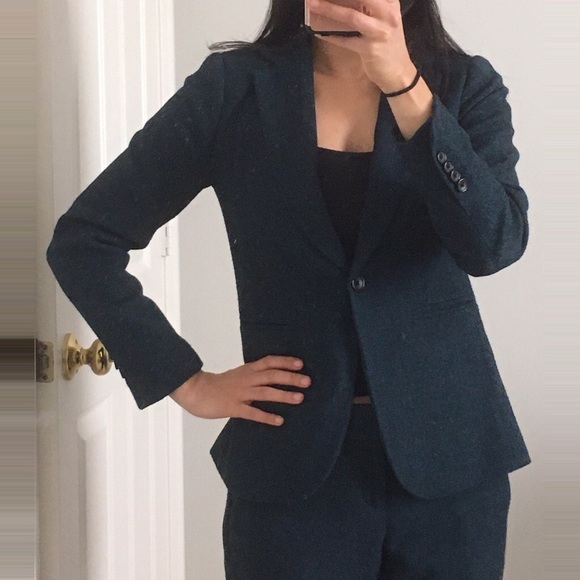 Banana Republic Factory Jackets & Blazers - Teal Tweed Blazer, 00P